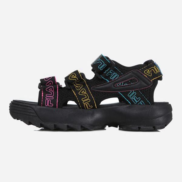 Sandalias Fila Niños Negras - Ss Disruptor Sd Pipey Kd - España 176382NYP